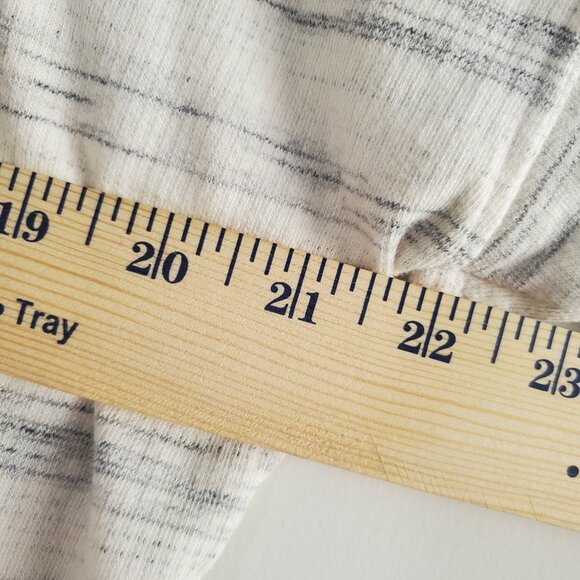 Altar'd State Striped T-shirt Large Cream Tasseled Boho Chic Casual - Picture 8 of 9